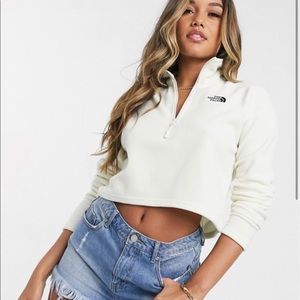 1/4 zip cropped northface
